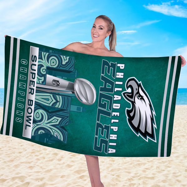 Philadelphia Eagles Rectangle Beach Towel - MAITM 10136