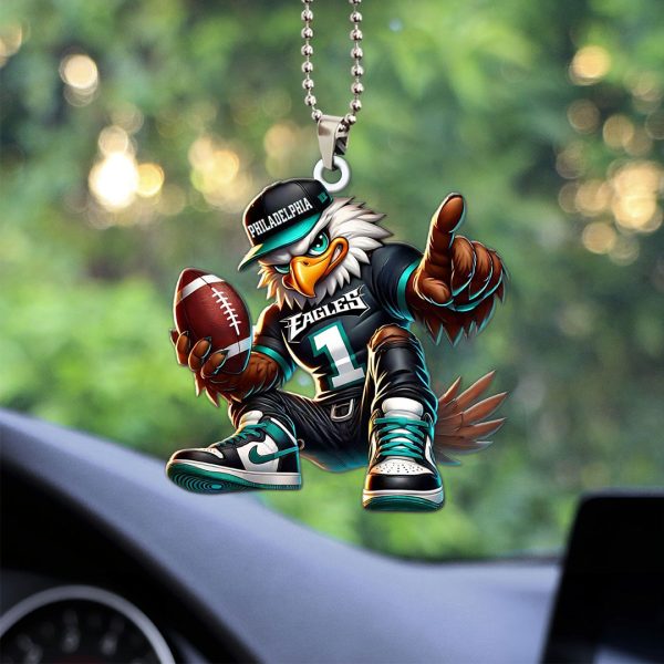 Philadelphia Eagles Custom Shape 1-sided Acrylic Car Ornament - MAITM 10130