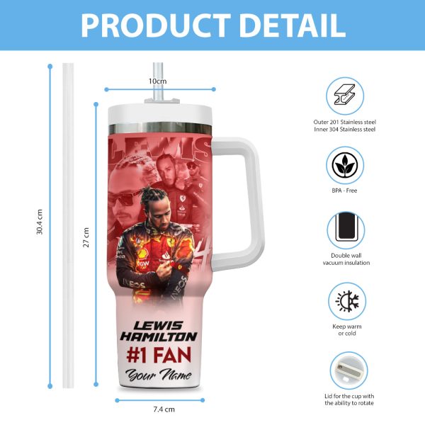Personalized Scuderia Ferrari x Lewis Hamilton 40oz Stanley Tumbler - ANHNV 6223