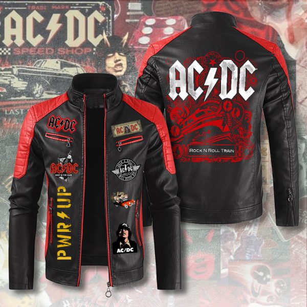 Rock Music Premium Leather Bomber - ANHNV 9304