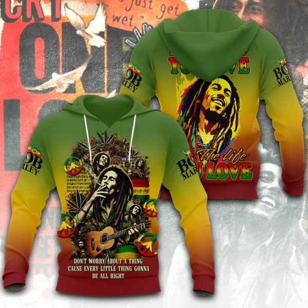 Bob Marley 3D Apparel - ANHNV 9337