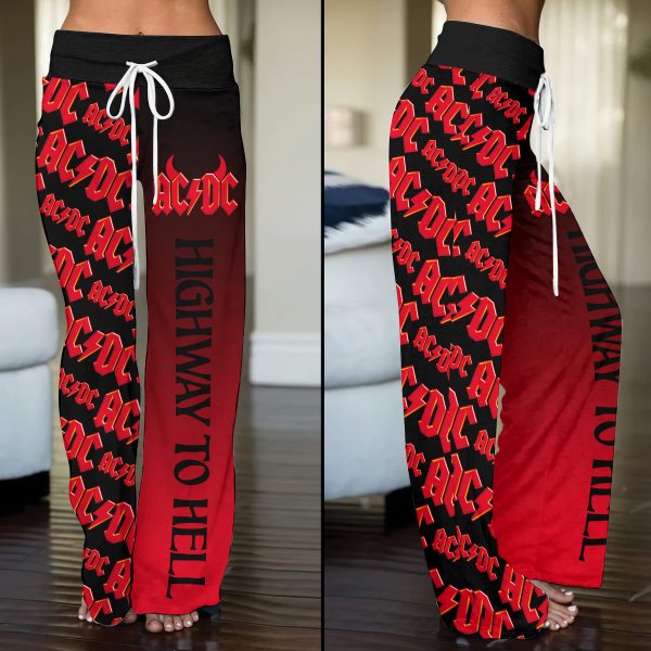 Rock Music High-Waisted Straight-Leg Trousers - ANHNV 9344