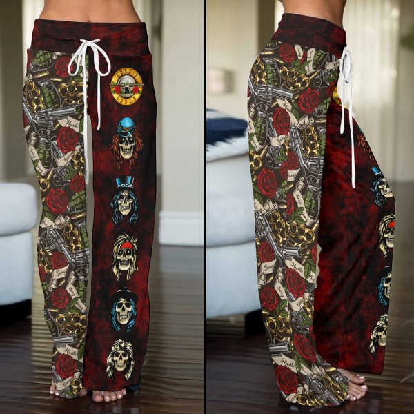 Guns N' Roses High-Waisted Straight-Leg Trousers - ANHNV 9374