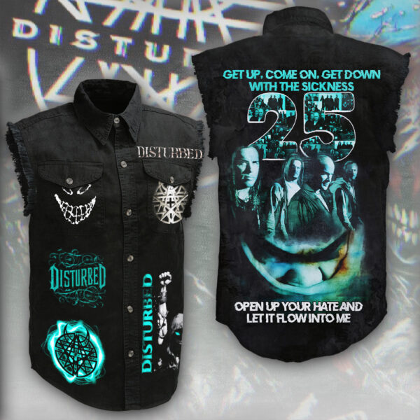 Disturbed 3D Lightweight Sleeveless Denim Shirt - ANHNV 9438