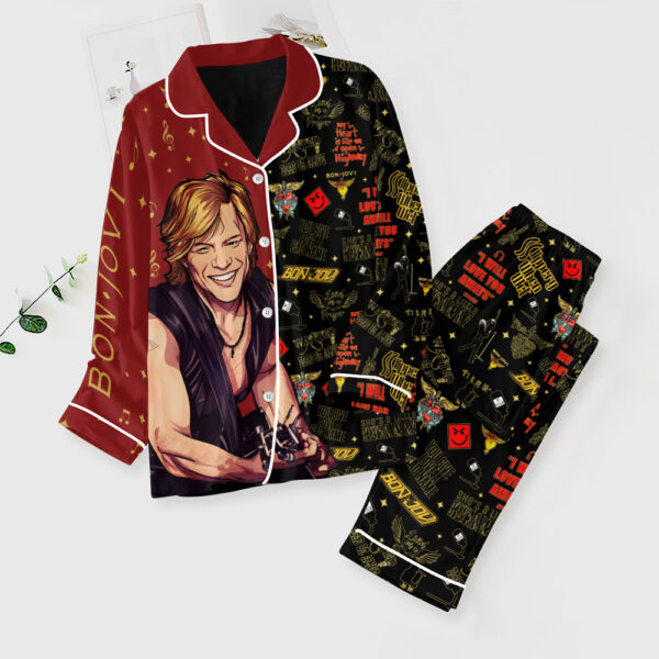 Bon Jovi Button Down Pajamas Set – ANHNV 9452