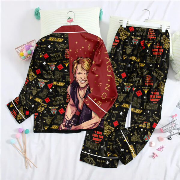 Bon Jovi Button Down Pajamas Set – ANHNV 9452