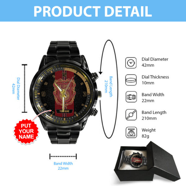 Personalized FC Bayern München Black Stainless Steel Watch - TANTN 11661