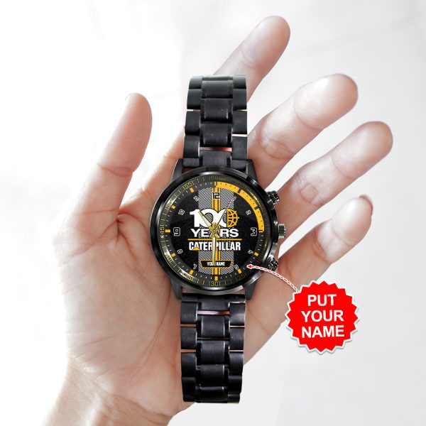 Personalized Caterpillar Black Stainless Steel Watch - TANTN 11358