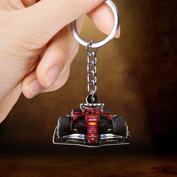 Scuderia Ferrari x Charles Leclerc Custom Shape 2-sided Keychain - HOATT 9084