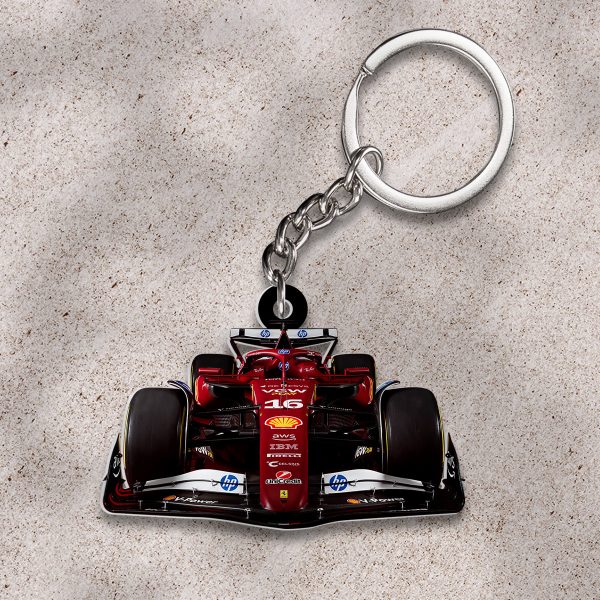 Scuderia Ferrari x Charles Leclerc Custom Shape 2-sided Keychain - HOATT 9084