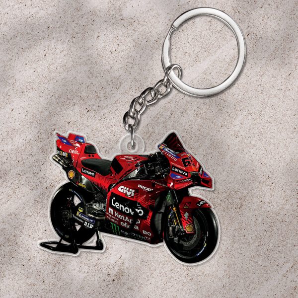 Ducati Lenovo Team x Francesco Bagnaia Custom Shape 1-sided Keychain - HOATT 9207
