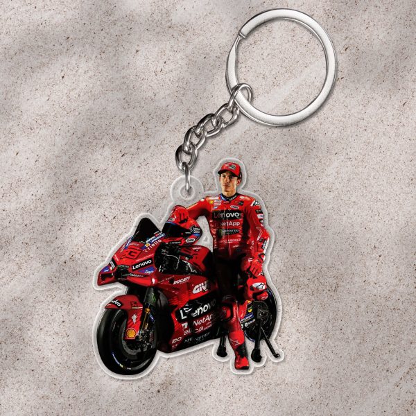 Ducati Lenovo Team x Marc Marquez Custom Shape 1-sided Keychain - HOATT 9183