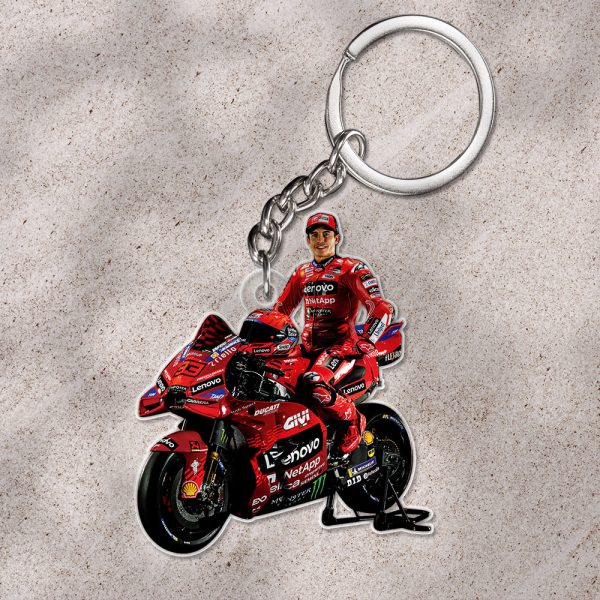 Ducati Lenovo Team x Marc Marquez Custom Shape 1-sided Keychain - HOATT 9206