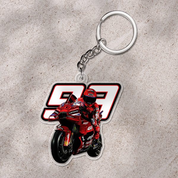 Ducati Lenovo Team x Marc Marquez Custom Shape 1-sided Keychain - HOATT 9437