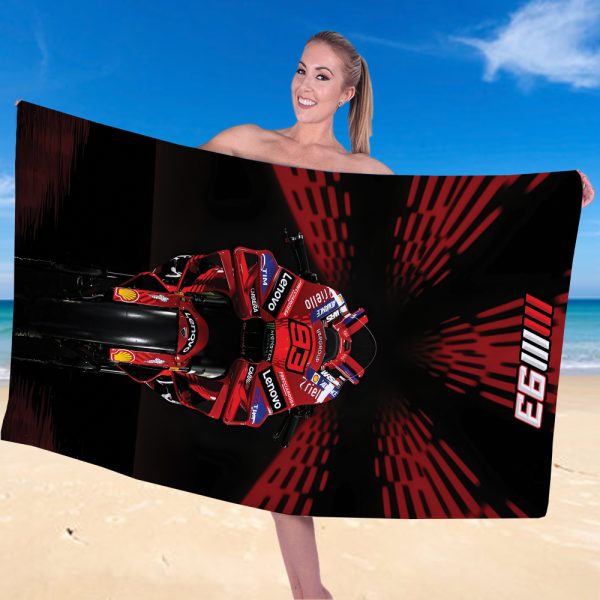 Ducati Lenovo Team x Marc Marquez Rectangle Beach Towel - TANTN 11548