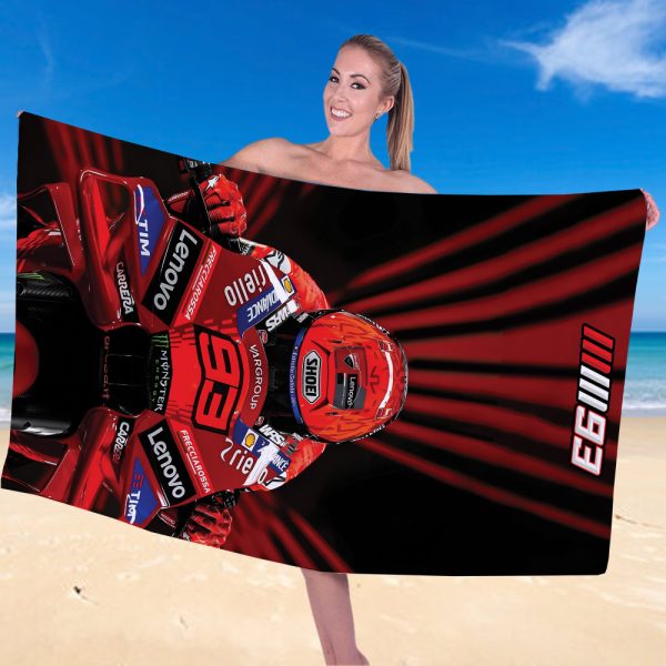 Ducati Lenovo Team x Marc Marquez Rectangle Beach Towel - TANTN 11550