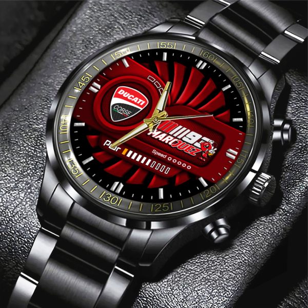 Ducati Lenovo Team x Marc Marquez Black Stainless Steel Watch - MAITM 10285