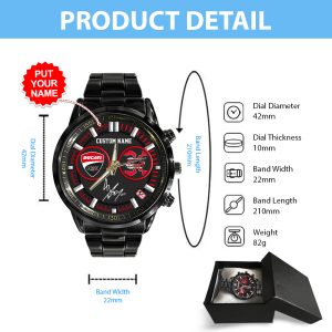 Personalized Ducati Lenovo Team x Marc Marquez Black Stainless Steel Watch - TANTN 11479