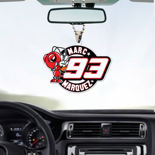 Ducati Lenovo Team x Marc Marquez Custom Shape Clear 1-sided Car Ornament - MAITM 10295