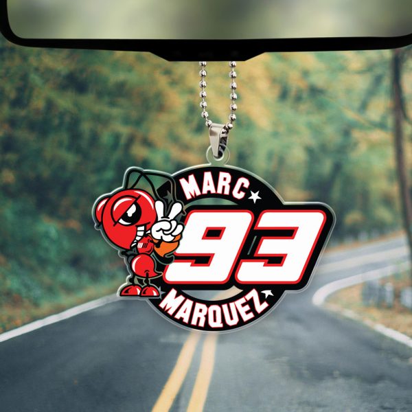 Ducati Lenovo Team x Marc Marquez Custom Shape Clear 1-sided Car Ornament - MAITM 10295