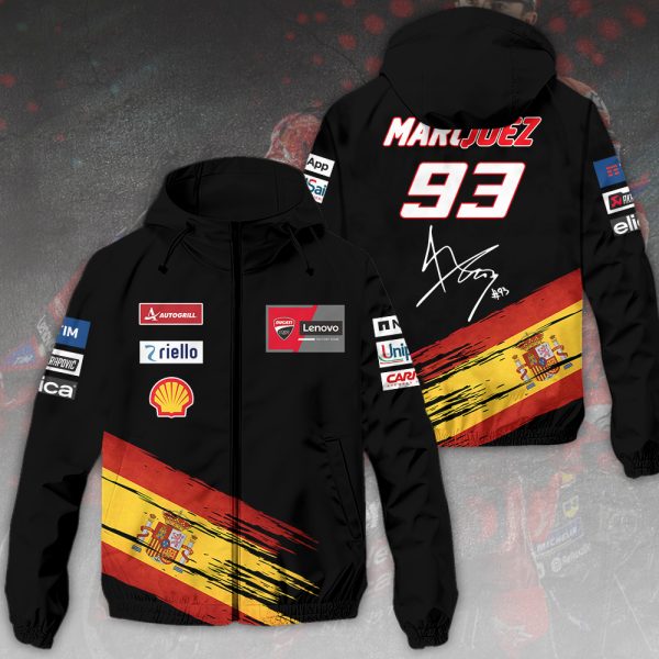 Ducati Lenovo Team x Marc Marquez 3D Windbreaker Jacket - HOATT 9257
