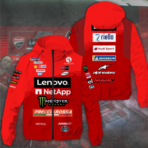 Ducati Lenovo Team x Marc Marquez 3D Windbreaker Jacket - TANTN 11517