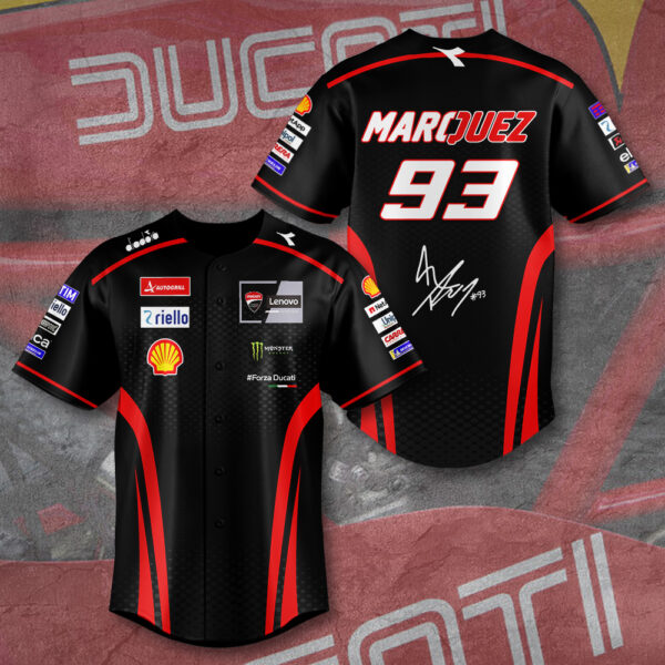 Ducati Lenovo Team x Marc Marquez Baseball Jersey - TANTN 11667