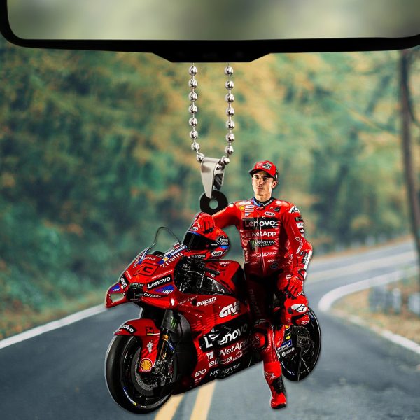 Ducati Lenovo Team x Marc Marquez Custom Shape 2-sided Acrylic Car Ornament – TANTN 11252