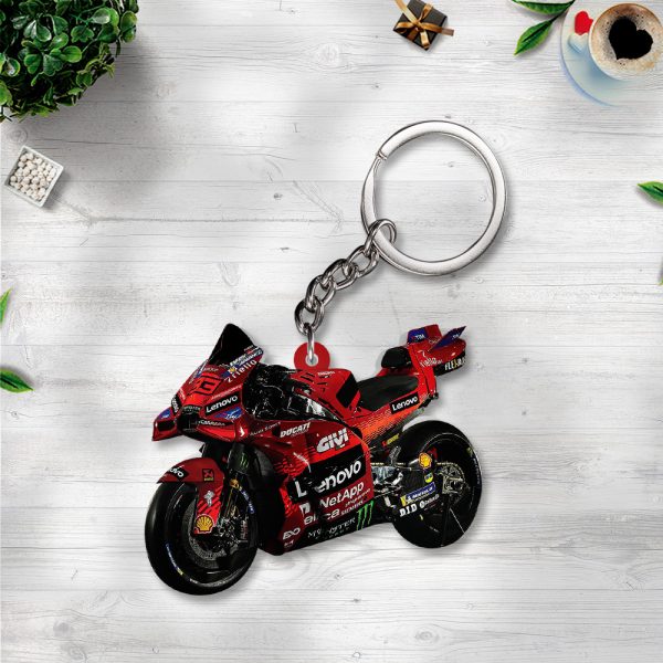 Ducati Lenovo Team x Marc Marquez Custom Shape 2-sided Keychain – TANTN 11447