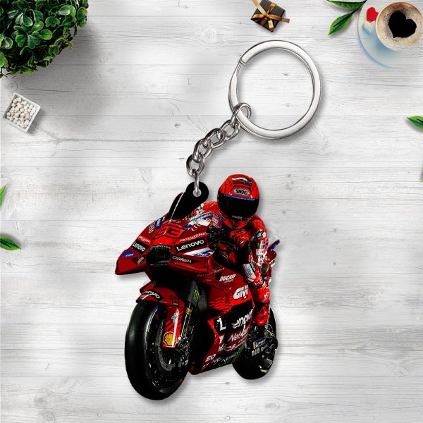 Ducati Lenovo Team x Marc Marquez Custom Shape 2-sided Keychain – TANTN 11448