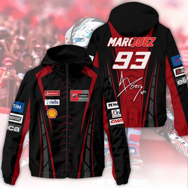 Ducati Lenovo Team x Marc Marquez 3D Windbreaker Jacket - HOATT 9256