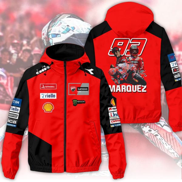 Ducati Lenovo Team x Marc Marquez 3D Windbreaker Jacket - HOATT 9264
