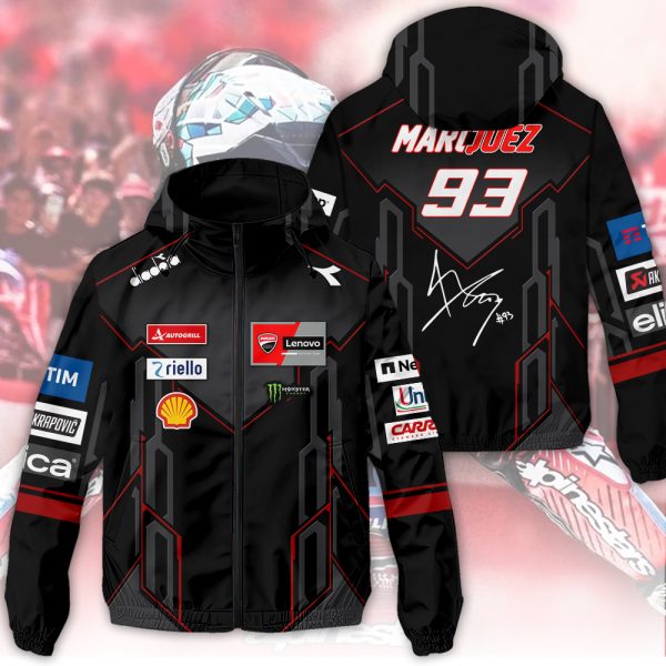 Ducati Lenovo Team x Marc Marquez 3D Windbreaker Jacket - HOATT 9326