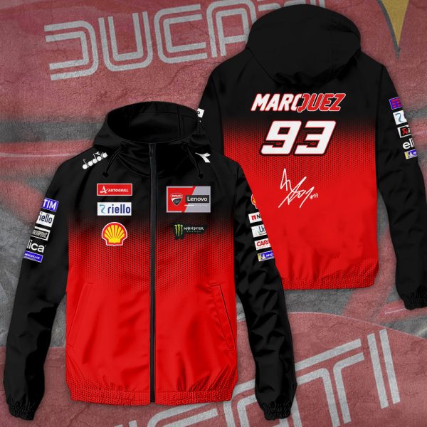 Ducati Lenovo Team x Marc Marquez 3D Windbreaker Jacket - TANTN 11519