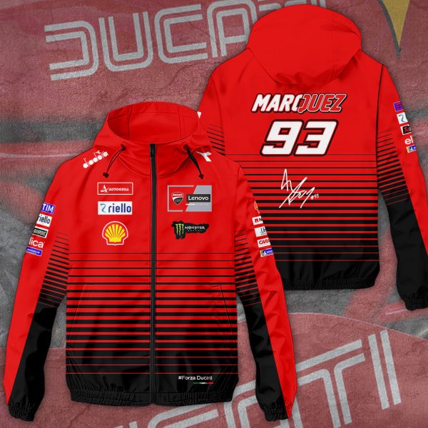 Ducati Lenovo Team x Marc Marquez 3D Windbreaker Jacket - TANTN 11520