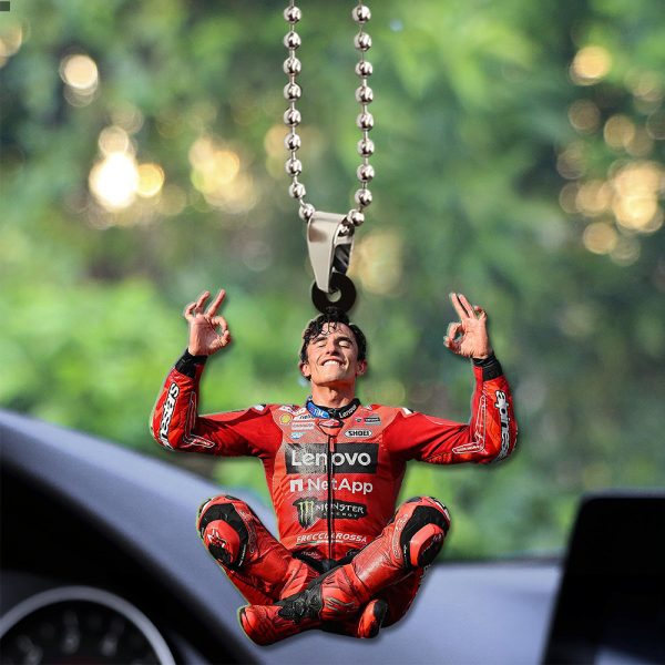 Ducati Lenovo Team x Marc Marquez Custom Shape 2-sided Acrylic Car Ornament – TANTN 11262