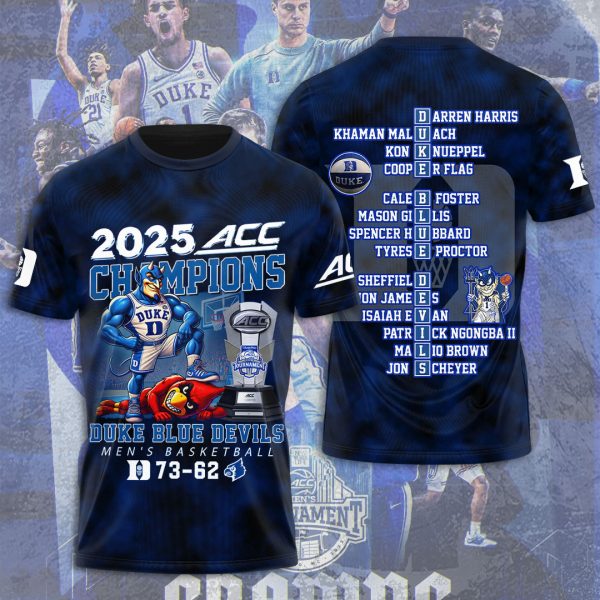 Duke Blue Devils Men’s Basketball 3D Apparel - MAITM 10297