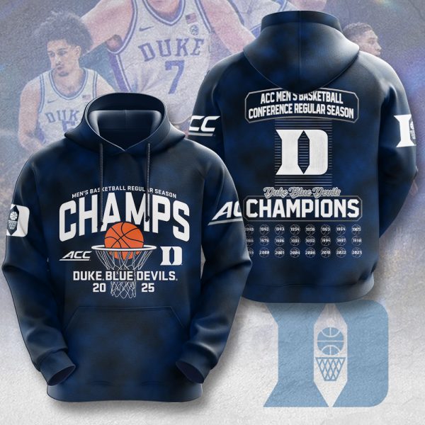Duke Blue Devils Men's Basketball 3D Apparel - MAITM 10197