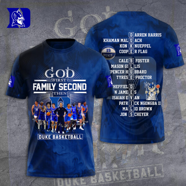 Duke Blue Devils Men’s Basketball 3D Apparel - TANTN 11752