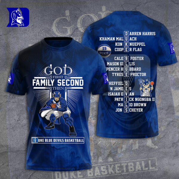 Duke Blue Devils Men's Basketball 3D Apparel - TANTN 11753