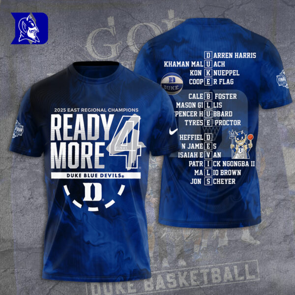 Duke Blue Devils Men's Basketball 3D Apparel - TANTN 11756