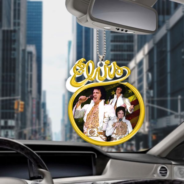 Elvis Presley Custom Shape 1-sided Acrylic Car Ornament - HOATT 9328