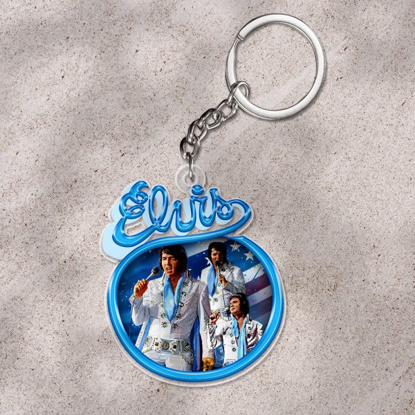 Elvis Presley Custom Shape 1-sided Keychain - HOATT 9260