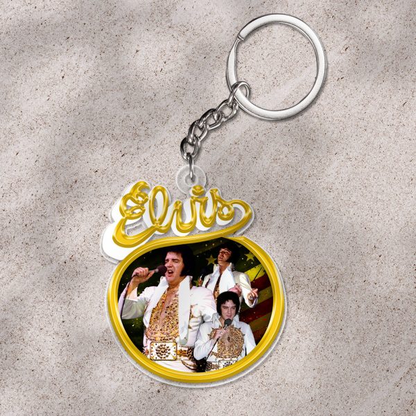Elvis Presley Custom Shape 1-sided Keychain - HOATT 9261