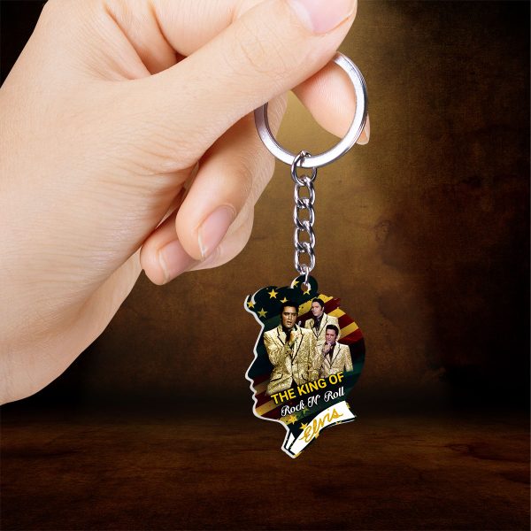 Elvis Presley Custom Shape 2-sided Keychain - HOATT 9357