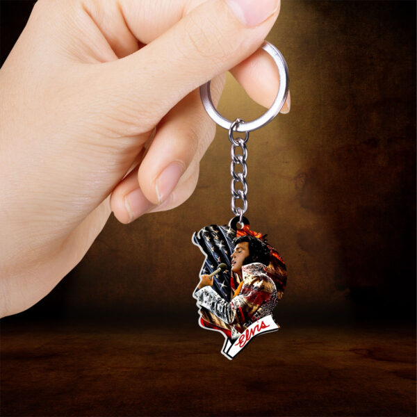 Elvis Presley Custom Shape 2-sided Keychain - HOATT 9464