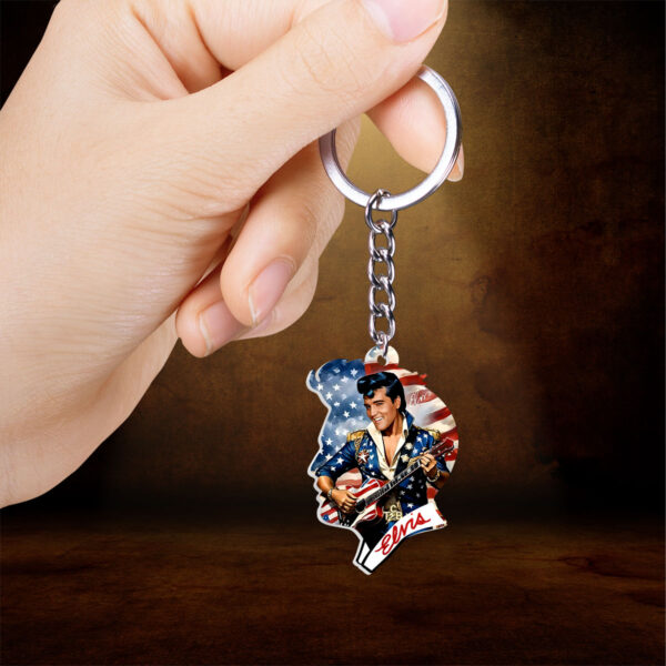 Elvis Presley Custom Shape 2-sided Keychain - HOATT 9495