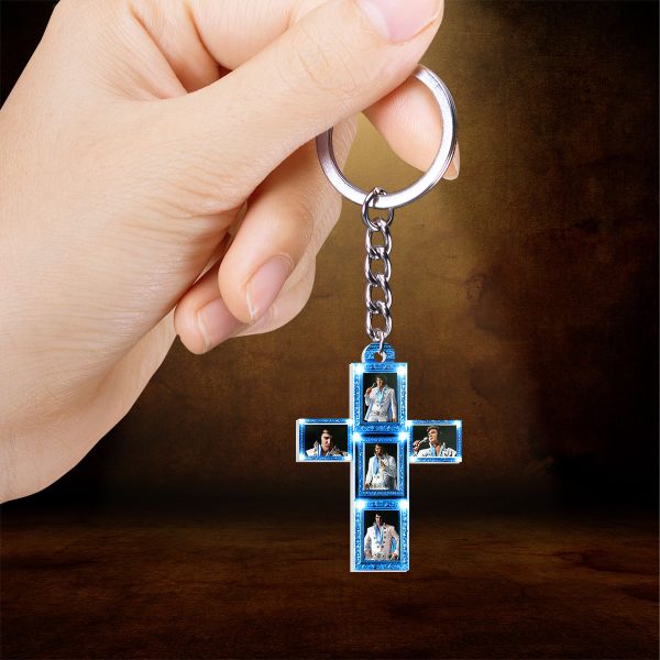 Elvis Presley Custom Shape 2-sided Keychain - HOATT 8981