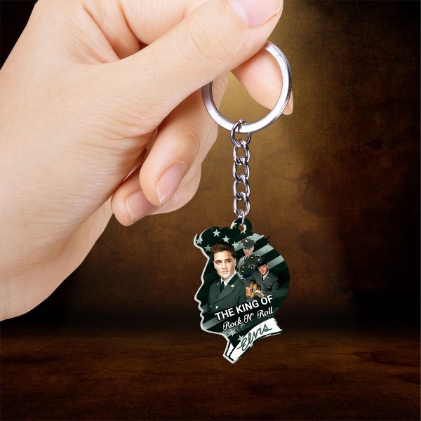 Elvis Presley Custom Shape 2-sided Keychain - HOATT 9431