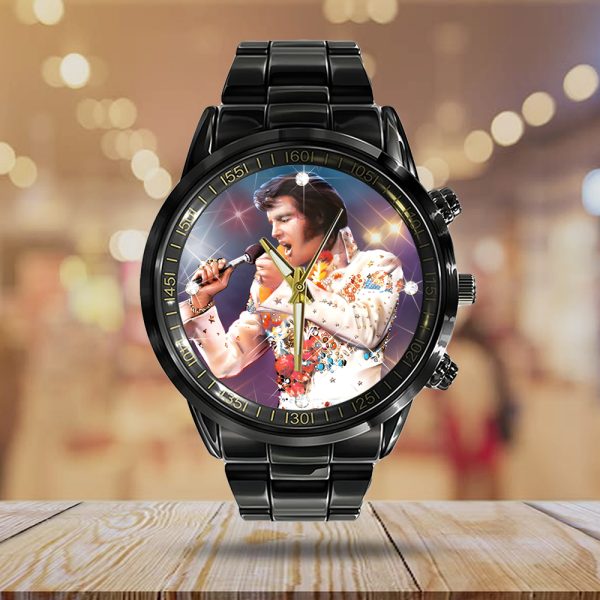 Elvis Presley Black Stainless Steel Watch - TANTN 11386